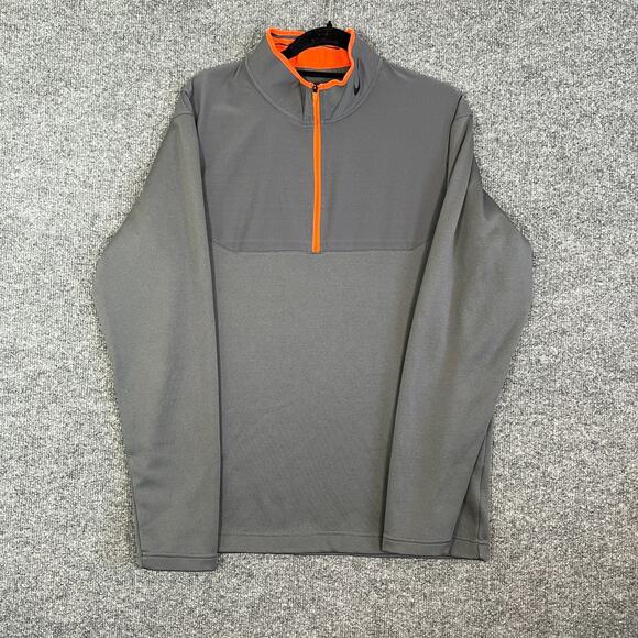 Nike Golf Sweater Mens Medium Gray Tour Performance 1/4 Zip Long Sleeve - Picture 1 of 11